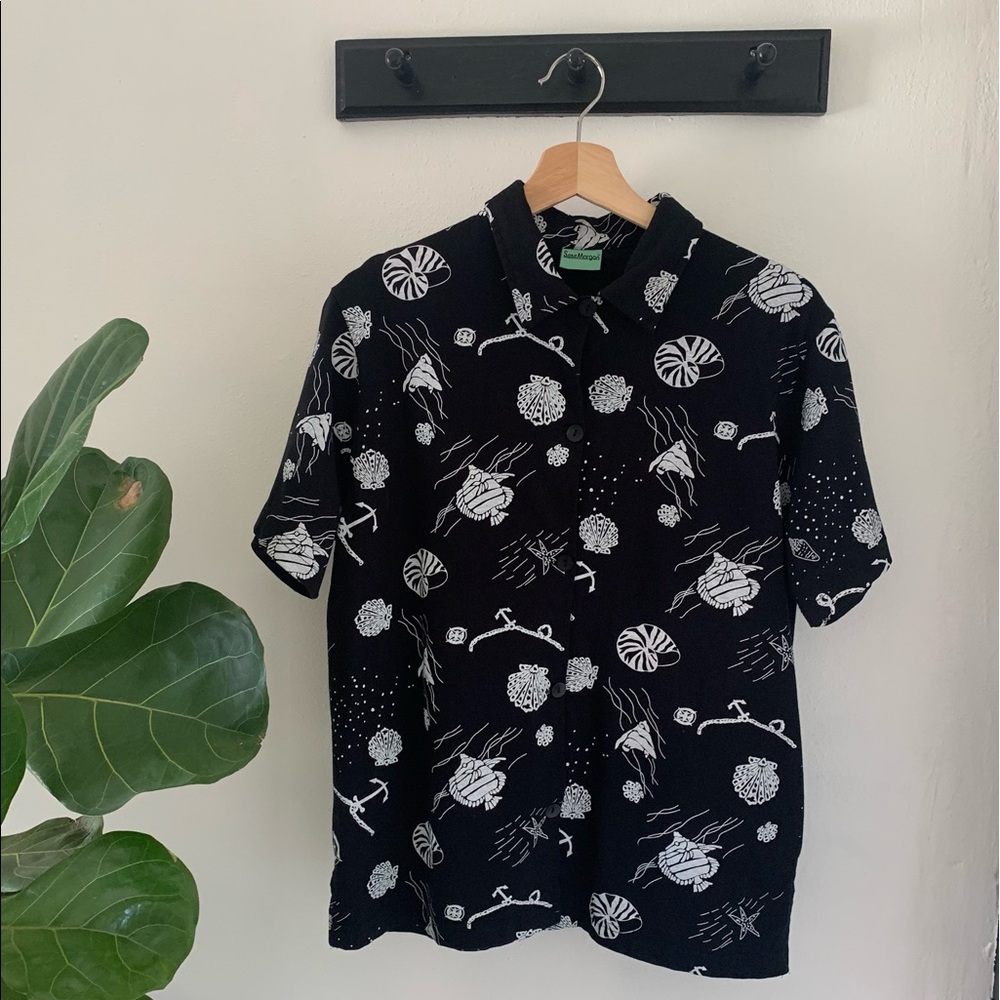 100% Cotton Seashell Button Up